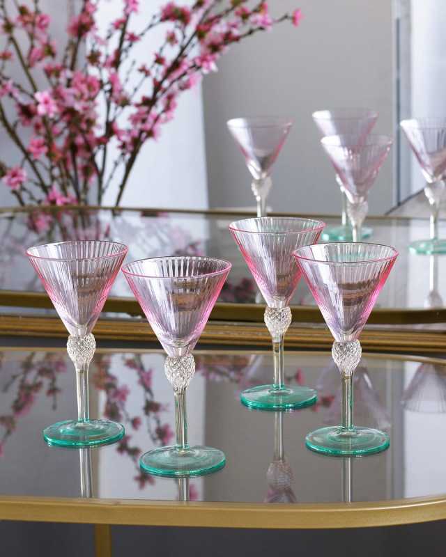 GLASS Aquarelle Martini, Set of 4